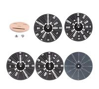 Circles Of Fifths Wheel con soporte, escala de guitarra, rueda de aleación de aluminio, herramienta de aprendizaje de teorías musicales para báscula de guitarra