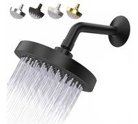 CIRCLESPLASH Cabezal de ducha - Lluvia de alta presión - Moderno de alta calidad - Instalación sin herramientas en 1 minuto - Restrictor extraíble - Reemplazo universal acabado negro mate cabezal de