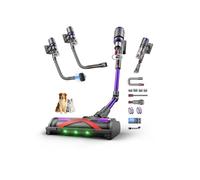 Circlio Aspiradora Sin Cable 58000Pa/600W/75Min, Escoba Aspiradora sin Cable con Brazo Flexible, Manguera de 1m, Cortapelos y Cepillo para Mascotas, Ideal para Suelos, Alfombras, Pelo de Mascotas