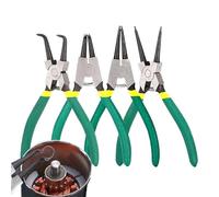 Circlip Pliers Kit | Heavy Duty Bent Jaw Pliers Tips | External Ring Plier With Bent Jaw | Multifunctional Spring Loaded For Removing Hoses, Gaskets