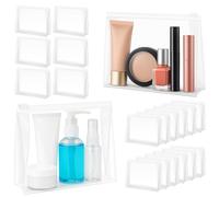 Circloophs Bolsa de maquillaje transparente, paquete de 80 bolsas de cosméticos grandes con cremallera, bolsas de viaje aprobadas por la TSA, bolsas de viaje a granel para artículos de tocador