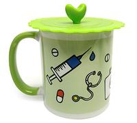 Circolor -Taza con tapa/ La Mejor Taza de Desayuno/Idea Regalo Original- Para Sanitarios o Medicos-Tazas con Frases , Dibujos o Fotografías.