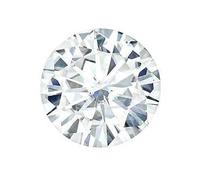 Circonita blanca natural certificada por Ratti (diamante americano), piedra preciosa redonda de corte brillante para hombres y mujeres--B01N9U95-DNM