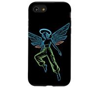 Circuit Angel Digital Wings Tech Halo Streetwear Futurista Carcasa para iPhone SE (2020) / 7/8