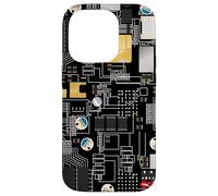 Circuit Board Pattern Motherboard Design for Tech Geeks Carcasa para iPhone 14 Pro