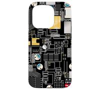 Circuit Board Pattern Motherboard Design for Tech Geeks Carcasa para iPhone 15 Pro