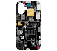 Circuit Board Pattern Motherboard Design for Tech Geeks Carcasa para iPhone 16
