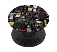 Circuit Board Pattern Motherboard Design for Tech Geeks PopSockets PopGrip Adhesivo