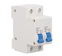 Circuit Breaker 2P 230V 400V Leakage Protection Interlock Manual Power Switch Dual Purpose PVC Material Rail Installation for Home Industrial Electrical Safety (32A)