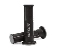 Circuit Equipment Puños Speed de polímero ergonómico de dos componentes, comodidad diaria para motos de carretera, color negro/blanco