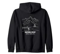 Circuito Annapurna Nepal Himalaya Line Art Senderismo Trail Sudadera con Capucha