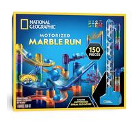 Circuito de Canicas NATIONAL GEOGRAPHIC con Ascensor Motorizado - Kit de 150 Piezas con Espiral Elevadora, 30 Canicas, Bolsa y Más, Máquina de Movimiento Perpetuo, Juguete de Física para Niños