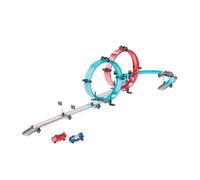 Circuito de carreras para,struir de 316 cm, 2 coches de fricción/loopings