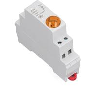 Circuito de Luz Indicadora LED Tipo Carril, Indicador LED de Carril DIN, Indicación de Señal para Caja de Distribución AC DC 230V (YELLOW)