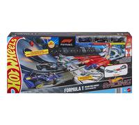 Hot Wheels Conjunto de Pista Gran Premio Fórmula 1 JDY16 - 3 coches 1:64, motor y 2 modos de carrera