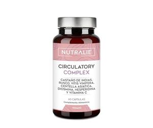 Circulación Complex 1330mg - Diosmina Hesperidina Vid Roja - Circulación Piernas Pesadas - Castaño Indias Centella Asiática Rusco Vitamina C - 60 Cápsulas Nutralie