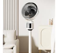 Circulador de aire de pedestal, ventilador de circulación de aire de pedestal silencioso, ventilador de pie USB de altura ajustable de 3 velocidades para el dormitorio del hogar (blanco)
