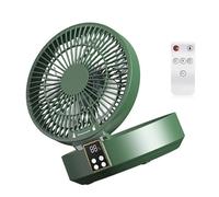 Circuladores de aire de escritorio con luz nocturna LED remota, 3 modos de velocidad, batería recargable de 4000 mAh, ahorro de espacio, plegable, silencioso, ventilador de escritorio USB para