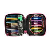 Circular Knitting Needles Set - Ergonomic Crochet Tools | Aluminum Alloy Needles with Comfortable Handles, Craft Kit with Easy Use, Sewing Accessory for Mothers Grandmas Enthusiasts Sweaters Scarves