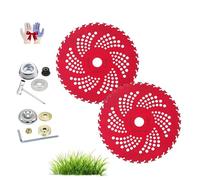 Circular Saw Blade for Weed Trimmers, 2025 New Universal Weeding Plate, 9" X 36 Teeth Carbon Steel Weeding Discs for Weed Eater with Adapter Kit, For Trimmers Gardening Lawn Mower Grass (Set C)