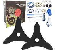 Circular Saw Blade for Weed Trimmers, 9" X 36 Teeth Carbide Tip Brush Blades, with Adapter Kit, Weed Wacker Blade for Brush Cutter, Trimmer, Weeder (Set C)