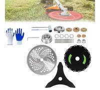 Circular Saw Blade for Weed Trimmers, Steel Wire Grass Trimmer Head, 9" X 36 Teeth Carbide Tip Brush Blades, with Adapter Kit, Weed Wacker Blade for Trimmer, Weeder Brush Cutter (3Set-B)