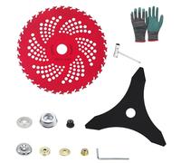 Circular Saw Blade For Weed Trimmers, Weed Warrior Trimmer Head, Weeds Whacker Blade, 9" X 36 Teeth Carbide Tip Brush Blades, With Adapter Kit, Weeds Wacker Blades For Brush Cutter, Trimmer (1set)
