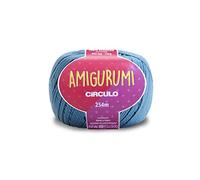 Circulo Amigurumi - Hilo 100 % algodón virgen brasileño mercerizado para tejer y hacer ganchillo, suave arte, hilo de peso deportivo, 4.4 onzas, 278 yardas, color 2930 - Neptune