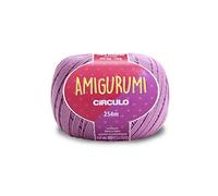Circulo Amigurumi - Hilo 100 % algodón virgen brasileño mercerizado para tejer y hacer ganchillo, suave arte, hilo de peso deportivo, 4.4 onzas, 278 yardas, color 6161 - Violeta