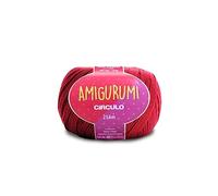 Circulo Amigurumi - Hilo 100 % algodón virgen brasileño mercerizado para tejer y hacer ganchillo, suave arte, hilo de peso deportivo, 4.4 onzas, 278 yardas, color 7136 - Marsala