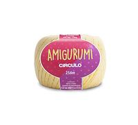 Circulo Amigurumi - Hilo de algodón 100% virgen, 125 g, 254 metros, color crema