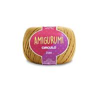 Circulo Amigurumi - Hilo de algodón 100% virgen, 125 g, 254 metros, color mostaza