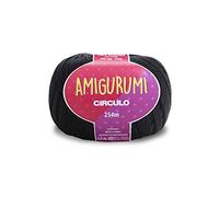 Circulo Amigurumi - Hilo de algodón 100% virgen, 125 g, 254 metros, color negro
