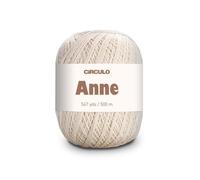 Circulo Anne Yarn 0020 - Hilo 100% algodón mercerizado, 147 g
