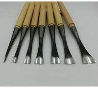 Círculo de carpintería cuchillo para tallar cavar un agujero Cuchara cincel 0.3-5cm Cuchillos para tallar madera a mano, 3,30 mm 7 piezas, 240 mm