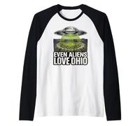 Círculo de Cosecha OVNI secuestro de Ohio Camiseta Manga Raglan