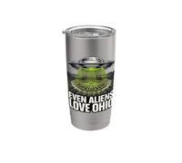 Círculo de cosecha OVNI secuestro de Ohio Vaso térmico de acero inoxidable de doble pared