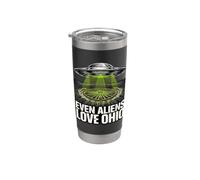 Círculo de cosecha OVNI secuestro de Ohio Vaso térmico de acero inoxidable de doble pared