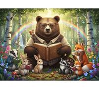 Círculo de Cuentos de los Osos Puzzle 1000 Piezas Adultos Y Niños,Premium,Desafío,Regalo Ideal Oso Pardo,Relax,Deco Pared,Reto,14 Años+,Anti-estrés,Educativo,Rompecabezas 38x26cm