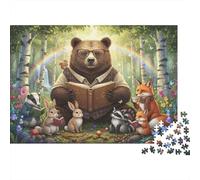 Círculo de Cuentos de Osos Puzzles Imposible,desafío for Adults Oso Pardo Entretenimiento Creativo 1000 Piezas Obra De Arte De Juego De para Adultos, Regalos A Partir De 14 Años 52x38cm/1000pcs