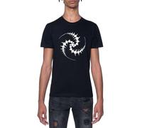 Círculo De Cultivos De Windmill Hill Camiseta Negro para Hombre De Manga Corta con Cuello Redondo