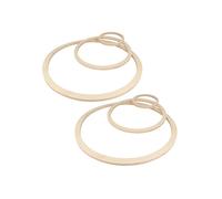 Círculo de madera - ARTEMIO - Lote de 6 - 13, 26 y 40 cm - Beige - DIY Decoración