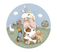 Círculo de papel pintado Little Farm Ø 100 cm | Little Dutch