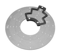 Círculo de Quinta Rueda, Herramienta de Aprendizaje de Acordes de Metal para Guitarra bajo Piano, Accesorios de Disco de Teoría Musical con Diseño único, Herramienta de (GREY)