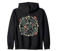 Circulo Demoniaco Ocultismo Calaveras Arte Horror Sudadera con Capucha