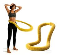Círculo Fitness Ultra Suave De Pelo Sintético - 1,5 Kg Anillo Silencioso Plegable Para Afinar La Cintura & Fortalecer El Core, Círculo Portátil Para Mujeres Hogar/viaje - Versión Mejorada yellow