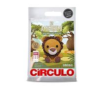 CIRCULO - Kit de amigurumi - Kit de ganchillo de animales de safari para principiantes con instrucciones fáciles - Todo incluido - Juego con hilo de amigurumi de alta calidad - León
