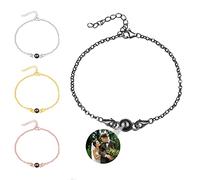 Círculo personalizado de proyección de fotos pulseras con foto en el interior de la proyección de fotos Pulsera Parejas Te Quiero Pulsera Regalos para el Día de la Madre Cumpleaños,Estilo 9