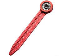 Círculo profesional de aleación de aluminio con escala precisa, rotación suave para dibujo industrial, carpintería, rojo