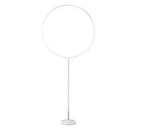Círculo redondo arco soporte de boda para cumpleaños, bodas, eventos, decoración, soporte cilíndrico (blanco, talla única)